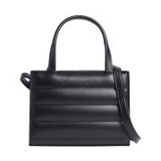 Calvin Klein Svart Quiltad Mini Tote Väska Black, Dam