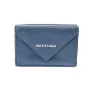 Balenciaga Vintage Pre-owned Laeder plnbcker Blue, Dam