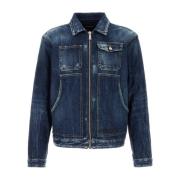 Dsquared2 Stilig Denimjacka för Män Blue, Herr