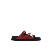 Birkenstock Tofflor Florida Fodrade Red, Dam