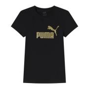 Puma Casual T-shirts för män och kvinnor Black, Dam