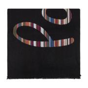 Paul Smith Ullscarf med logotyp Black, Herr