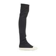 Rick Owens Denim High Sock Sneaker Black, Dam