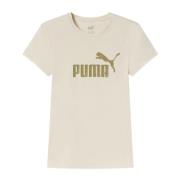 Puma Casual T-shirts för män och kvinnor White, Dam