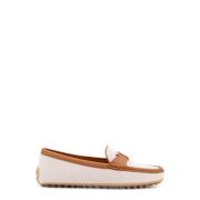 Tod's Canvas Loafer med Tidlös Detalj Beige, Dam