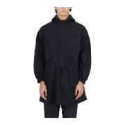 Giorgio Brato Canvas Parka med Läderhuva Black, Herr