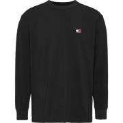 Tommy Jeans Klassisk passform långärmad T-shirt med emblem Black, Herr