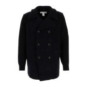 Comme des Garçons Midnight Blue Wool Blend Coat Blue, Herr