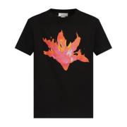 Alexander McQueen Tryckt T-shirt Black, Herr