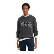 Tommy Jeans Rundhalsad tröja Gray, Herr