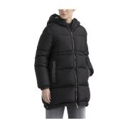 Peserico Maxi huva gåsdunjacka WR Black, Dam