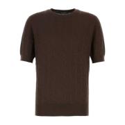 Dolce & Gabbana Silke Brun T-shirt Brown, Herr