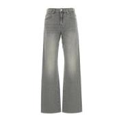 7 For All Mankind Breda Tessuto jeans i grå denim Gray, Dam