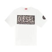 Diesel Vit T-Boxt-R22 T-shirt med Logotyptryck White, Herr