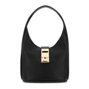 Salvatore Ferragamo Stilren svart läder Hobo handväska Black, Dam