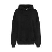 Gestuz Svart Tvättad Oversized Hoodie Black, Dam