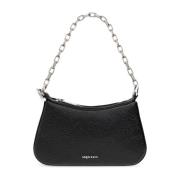 Alexander McQueen Läder väska T-Bar Mini Black, Dam