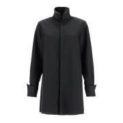 MM6 Maison Margiela Lång Overshirt med Armhålsöppningar Black, Dam