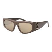 Alexander McQueen Stiliga solglasögon Am0471S Gray, Unisex