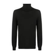 Zanone Svart Flexwool Dolcevita Tröjor Black, Herr