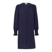 Kaffe Midnight Marine Feminin Klänning Blue, Dam