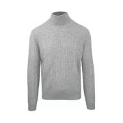 Malo Lyxig Cashmere Rullkrage Tröja Grå Gray, Herr