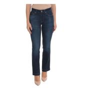 Guess Högmidjade bootcut jeans med skärningar Blue, Dam