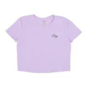 Obey Orchid Petal Cropped Tee Dam T-shirt Purple, Dam