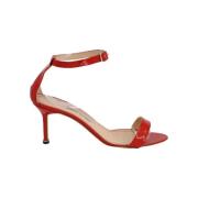 Manolo Blahnik Pre-owned Pre-owned Laeder sandaler Orange, Dam