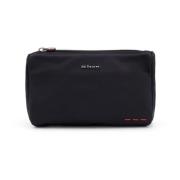 Kiton Nylon Beauty Case med Metalllogotyp Black, Herr