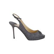 Jimmy Choo Pre-owned Pre-owned Laeder klackskor Gray, Dam