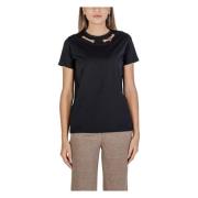 Alviero Martini 1a Classe Svart Kortärmad Rund Hals T-shirt Black, Dam