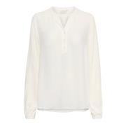 Kaffe Krita V-ringad Blus Kamathilde Stil White, Dam