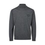 Iceberg Ull turtleneck med logotyp Gray, Herr