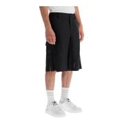 Dolce & Gabbana Cargo Bermuda Shorts i Linne Black, Herr