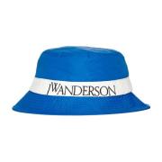 JW Anderson Blå bredbrättad broderad logohatt Blue, Herr