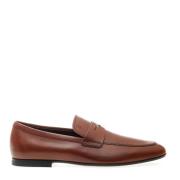 Tod's Bruna Läderloafers Stiliga Herrskor Brown, Herr