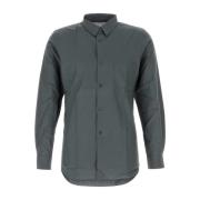 Comme des Garçons Stilren Mörkgrå Poplin Skjorta Gray, Herr