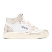 Autry Medalist Mid Bicolor High Top Sneakers White, Dam