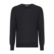 Dolce & Gabbana Lätt Crewneck Grå Tröja Gray, Herr