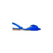 Prosperine Satin Slingback Sandal med Rosett Blue, Dam