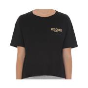 Moschino Svart Logotyp T-shirt och Polo Black, Dam