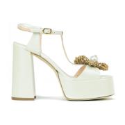 Prosperine Blomma Plattform Sandal White, Dam