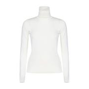 Max Mara Elegant Saluto Stickat Aw24 White, Dam