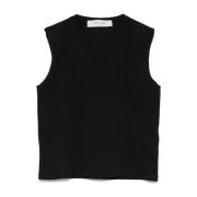 Golden Goose Pärlbroderi Tank Top Black, Dam