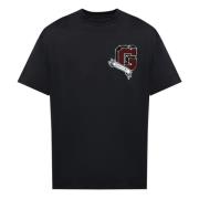 Givenchy Svart bomulls-T-shirt med G-applikation Black, Herr