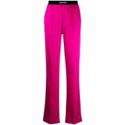 Tom Ford Fuchsia Siden Straight-Leg Byxor Pink, Dam