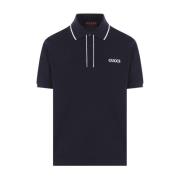 Gucci Blå Polo med Broderad Logotyp Blue, Herr