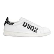 Dsquared2 Läder Logotyp Sneakers White, Herr