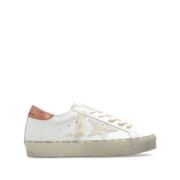 Golden Goose Beige Läder Hi Star Sneakers White, Dam